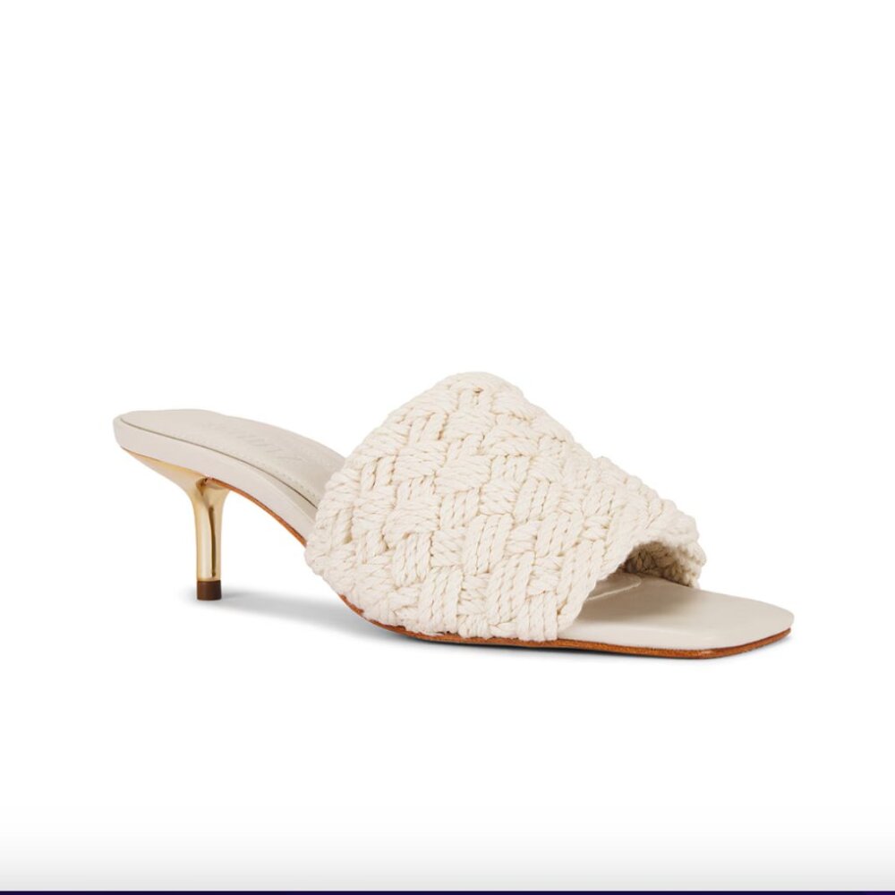 NWT SCHUTZ TIANA MID SANDAL STO/NUDE